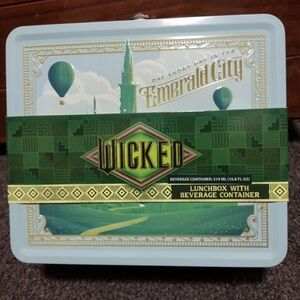 Wicked Emerald City Tin Metal Lunchbox With Drink Container